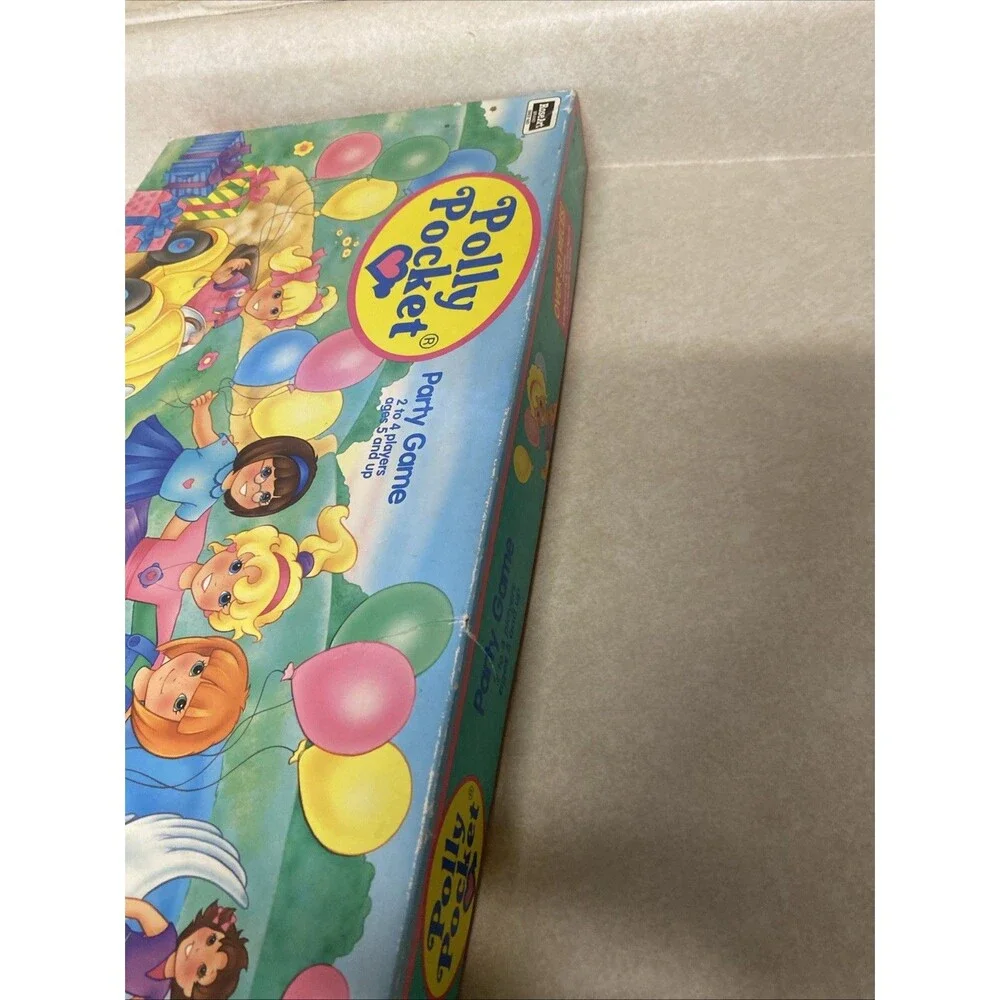 Vintage Polly Pocket Doll Party Board Game RoseArt 1994, Incomplete